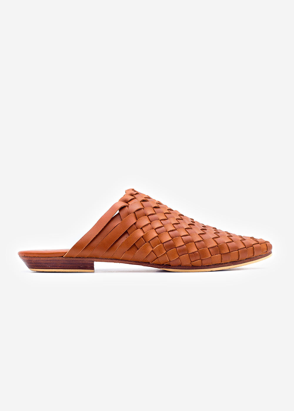 Prague Woven Mule - Cognac