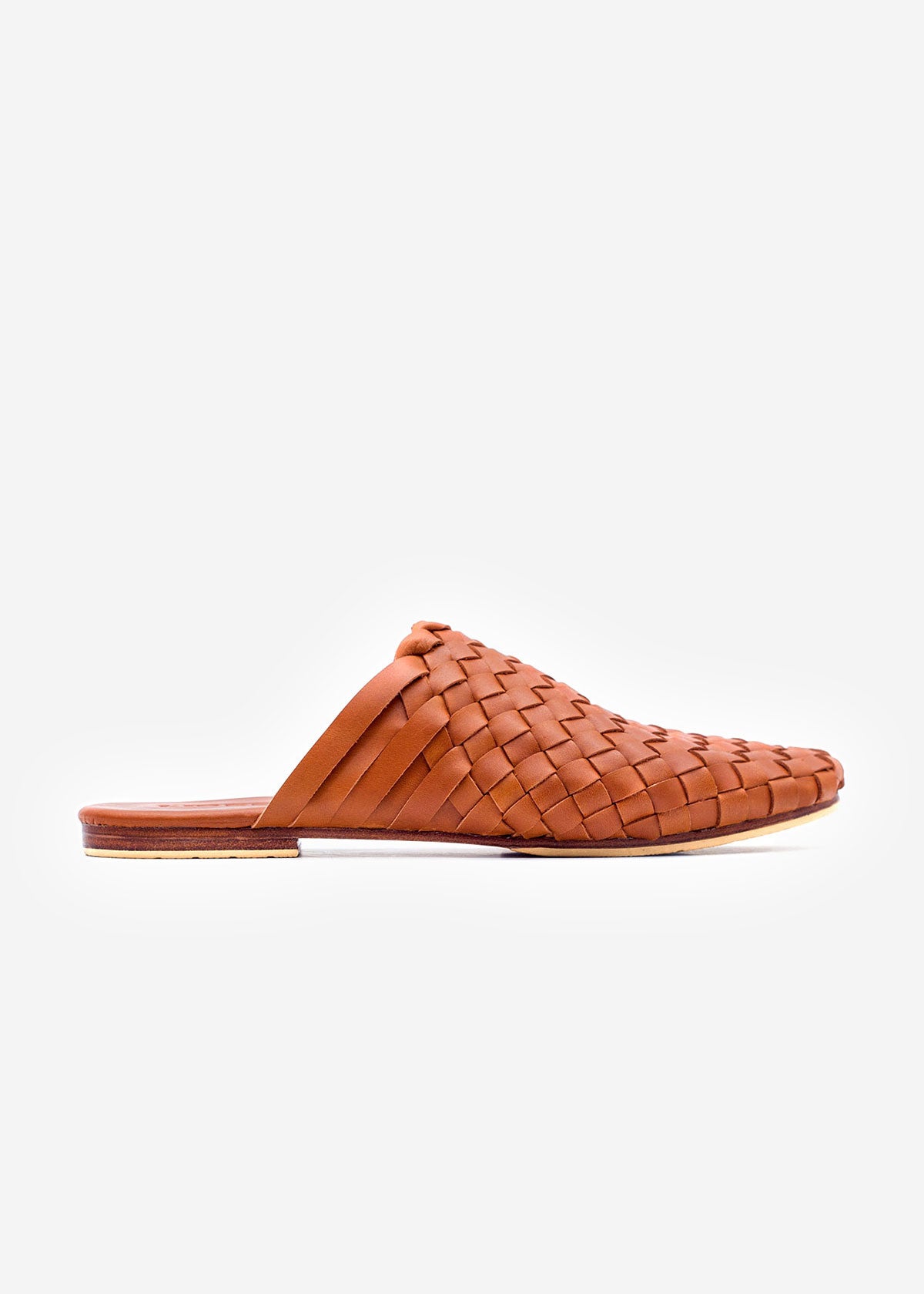 Tulum Woven Mule - Cognac