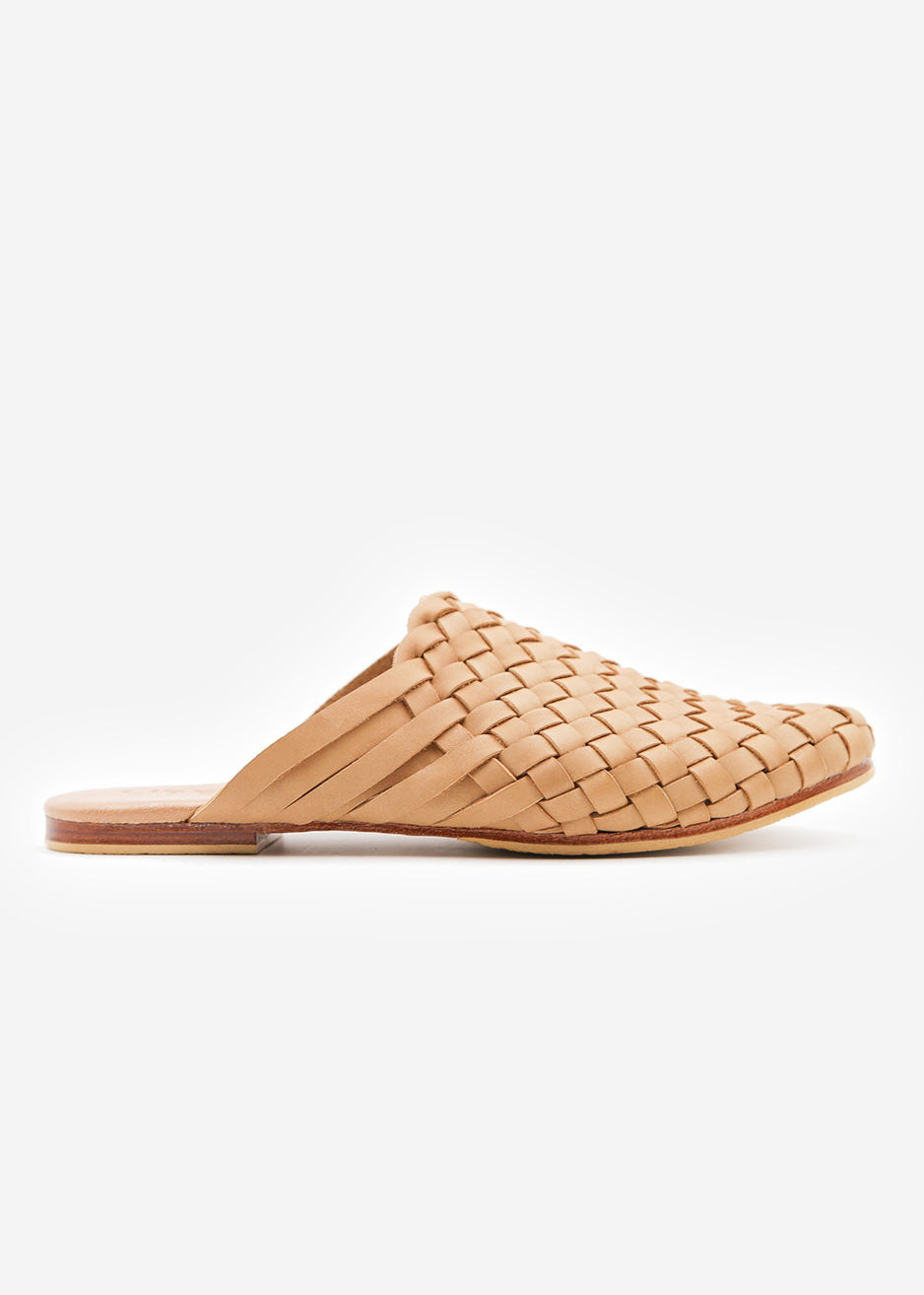 Tulum Woven Mule - Cream